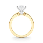 Radiant Solitaire Round Diamond Engagement Ring in 10K/14K gold and platinum with certified lab-grown or natural diamonds