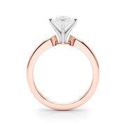 Radiant Solitaire Round Diamond Engagement Ring in 10K/14K gold and platinum with certified lab-grown or natural diamonds
