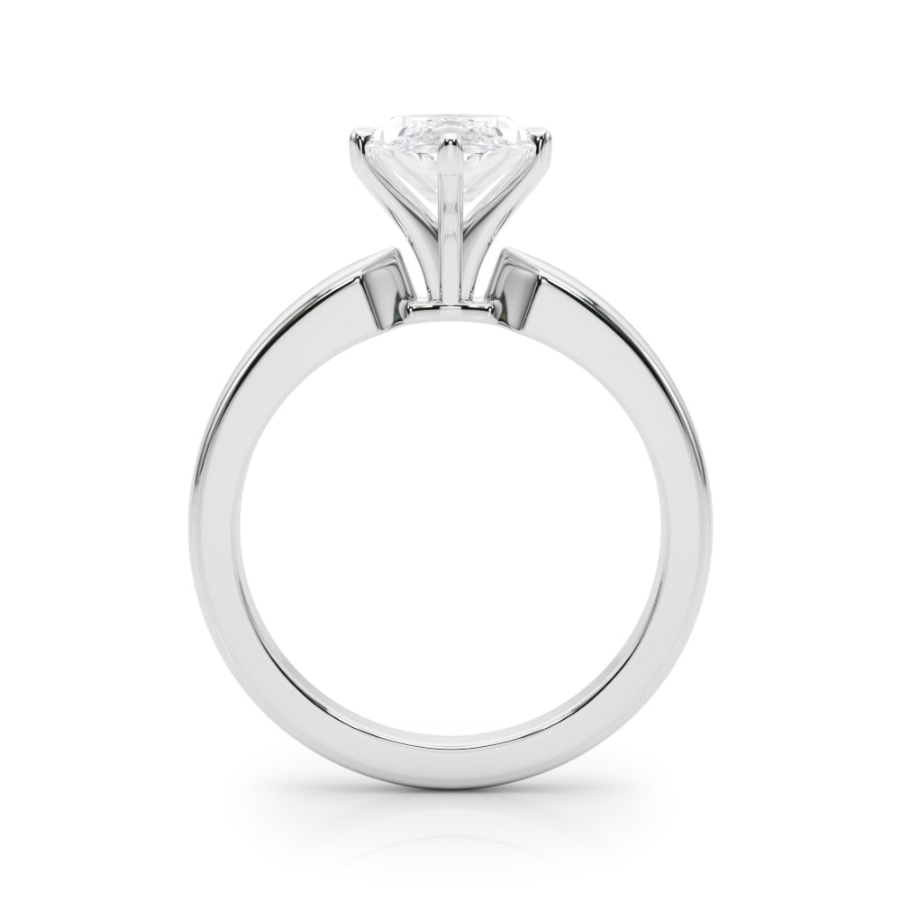 Radiant Solitaire Round Diamond Engagement Ring in 10K/14K gold and platinum with certified lab-grown or natural diamonds