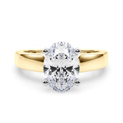 Radiant Solitaire Round Diamond Engagement Ring in 10K/14K gold and platinum with certified lab-grown or natural diamonds