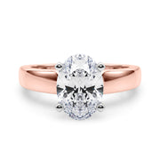 Radiant Solitaire Round Diamond Engagement Ring in 10K/14K gold and platinum with certified lab-grown or natural diamonds
