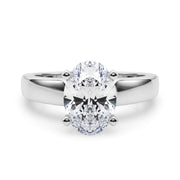 Radiant Solitaire Round Diamond Engagement Ring in 10K/14K gold and platinum with certified lab-grown or natural diamonds
