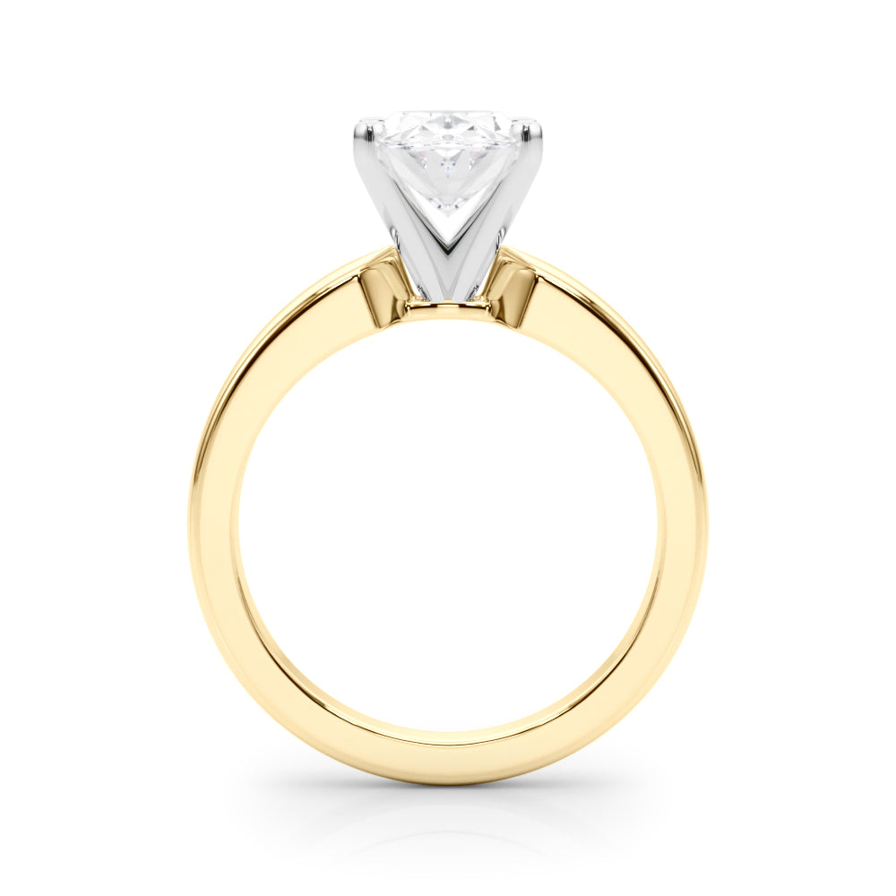 Radiant Solitaire Round Diamond Engagement Ring in 10K/14K gold and platinum with certified lab-grown or natural diamonds