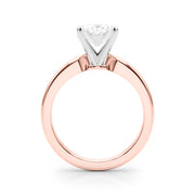 Radiant Solitaire Round Diamond Engagement Ring in 10K/14K gold and platinum with certified lab-grown or natural diamonds
