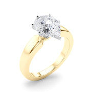 Radiant Solitaire Round Diamond Engagement Ring in 10K/14K gold and platinum with certified lab-grown or natural diamonds