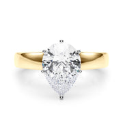 Radiant Solitaire Round Diamond Engagement Ring in 10K/14K gold and platinum with certified lab-grown or natural diamonds