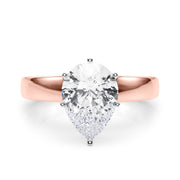 Radiant Solitaire Round Diamond Engagement Ring in 10K/14K gold and platinum with certified lab-grown or natural diamonds