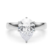 Radiant Solitaire Round Diamond Engagement Ring in 10K/14K gold and platinum with certified lab-grown or natural diamonds