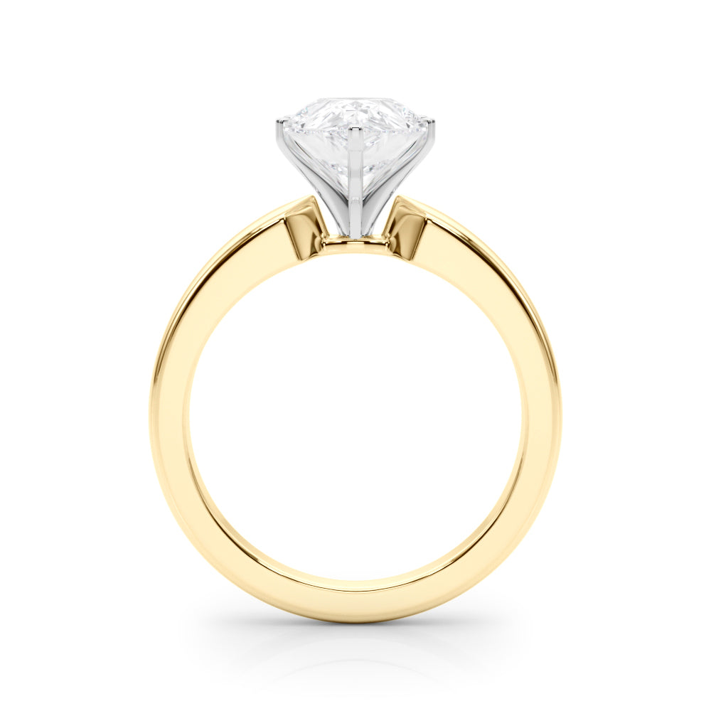 Radiant Solitaire Round Diamond Engagement Ring in 10K/14K gold and platinum with certified lab-grown or natural diamonds