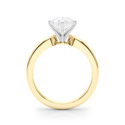 Radiant Solitaire Round Diamond Engagement Ring in 10K/14K gold and platinum with certified lab-grown or natural diamonds