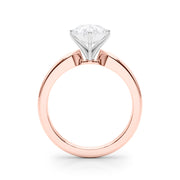 Radiant Solitaire Round Diamond Engagement Ring in 10K/14K gold and platinum with certified lab-grown or natural diamonds
