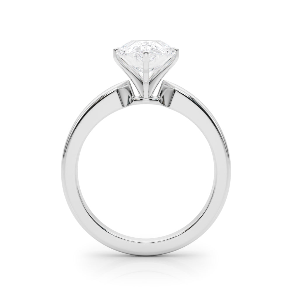 Radiant Solitaire Round Diamond Engagement Ring in 10K/14K gold and platinum with certified lab-grown or natural diamonds