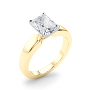 Radiant Solitaire Round Diamond Engagement Ring in 10K/14K gold and platinum with certified lab-grown or natural diamonds