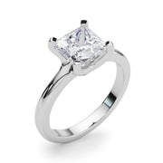 Romantic Solitaire Cut Princess Diamond Engagement Ring in 10K/14K gold and platinum with certified lab-grown or natural diamonds