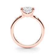 Romantic Solitaire Cut Princess Diamond Engagement Ring in 10K/14K gold and platinum with certified lab-grown or natural diamonds