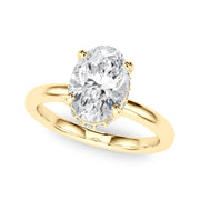 Celestial Hidden Halo Center Oval Diamond Engagement Ring in 10K/14K gold and platinum with certified lab-grown or natural diamonds