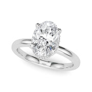 Celestial Hidden Halo Center Oval Diamond Engagement Ring in 10K/14K gold and platinum with certified lab-grown or natural diamonds