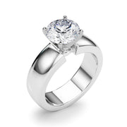 Enchanted Solitaires Round Diamond Engagement Ring in 10K/14K gold and platinum with certified lab-grown or natural diamonds