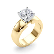 Enchanted Solitaires Round Diamond Engagement Ring in 10K/14K gold and platinum with certified lab-grown or natural diamonds