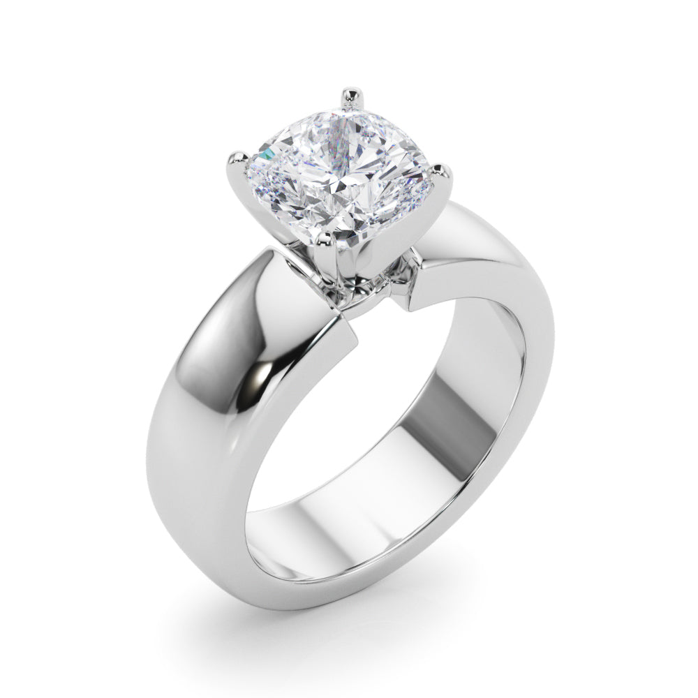 Enchanted Solitaires Round Diamond Engagement Ring in 10K/14K gold and platinum with certified lab-grown or natural diamonds