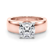 Enchanted Solitaires Round Diamond Engagement Ring in 10K/14K gold and platinum with certified lab-grown or natural diamonds