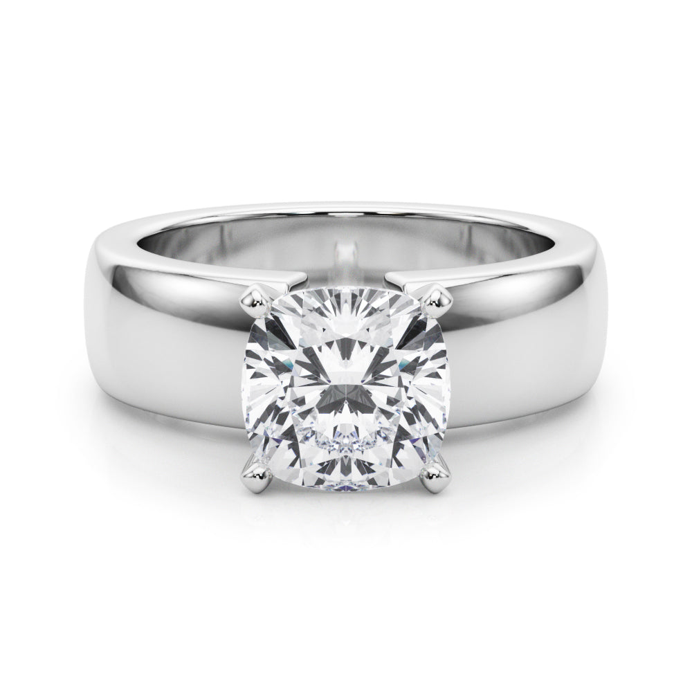 Enchanted Solitaires Round Diamond Engagement Ring in 10K/14K gold and platinum with certified lab-grown or natural diamonds