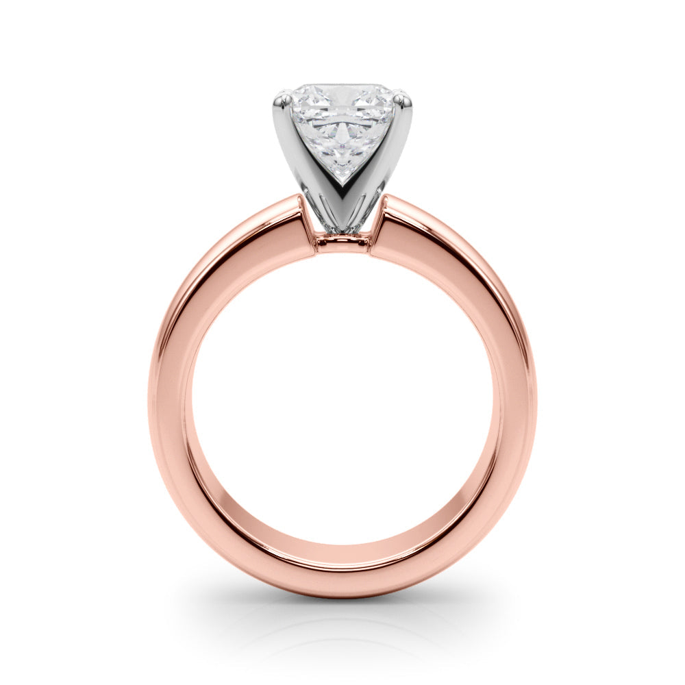 Enchanted Solitaires Round Diamond Engagement Ring in 10K/14K gold and platinum with certified lab-grown or natural diamonds