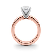 Enchanted Solitaires Round Diamond Engagement Ring in 10K/14K gold and platinum with certified lab-grown or natural diamonds