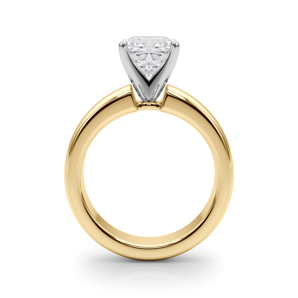 Enchanted Solitaires Round Diamond Engagement Ring in 10K/14K gold and platinum with certified lab-grown or natural diamonds