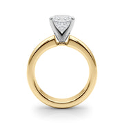 Enchanted Solitaires Round Diamond Engagement Ring in 10K/14K gold and platinum with certified lab-grown or natural diamonds