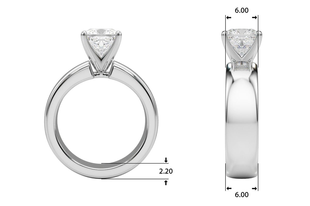 Enchanted Solitaires Round Diamond Engagement Ring in 10K/14K gold and platinum with certified lab-grown or natural diamonds