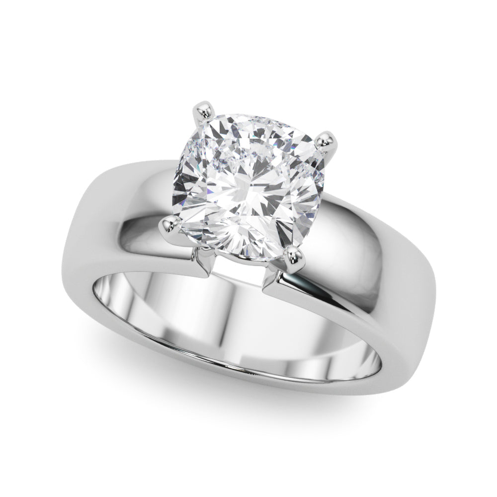 Enchanted Solitaires Round Diamond Engagement Ring in 10K/14K gold and platinum with certified lab-grown or natural diamonds