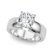 Enchanted Solitaires Round Diamond Engagement Ring in 10K/14K gold and platinum with certified lab-grown or natural diamonds