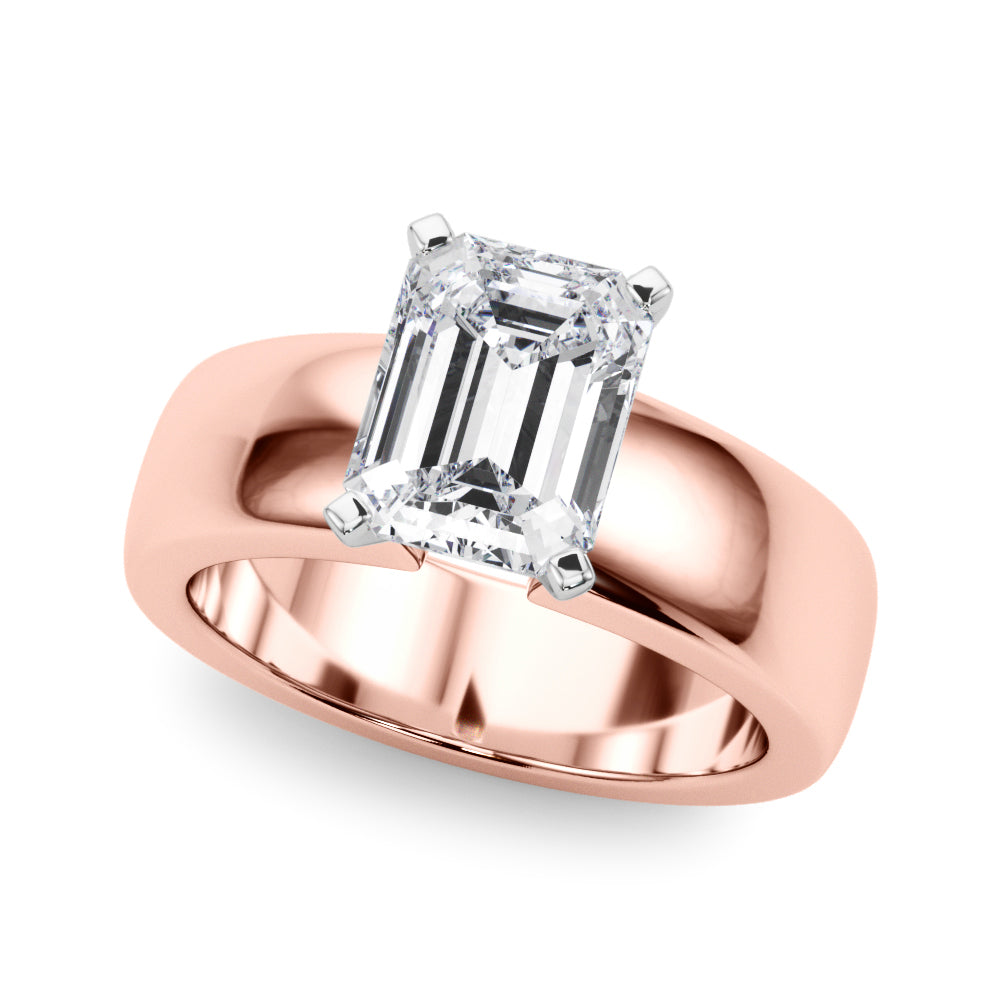Enchanted Solitaires Round Diamond Engagement Ring in 10K/14K gold and platinum with certified lab-grown or natural diamonds
