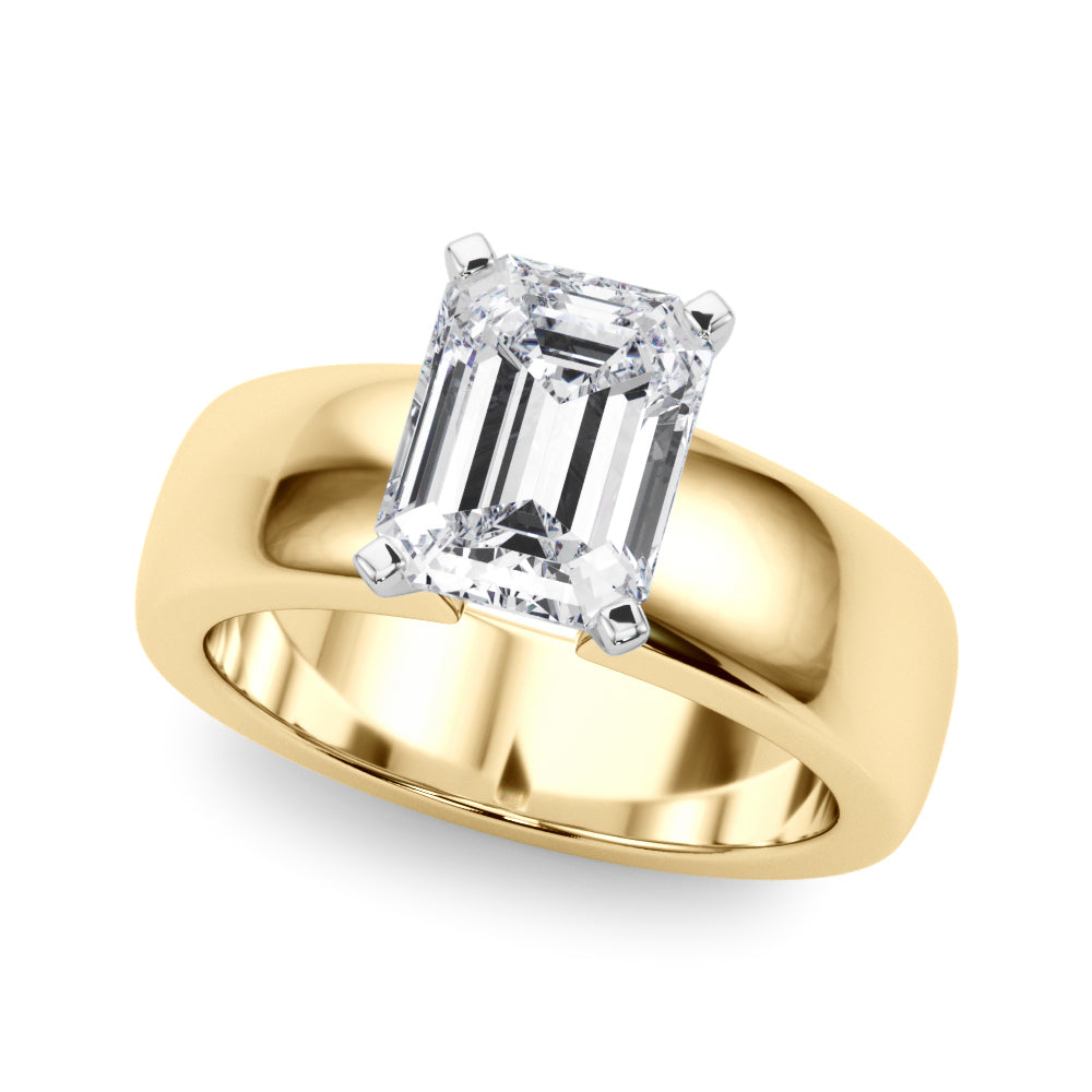 Enchanted Solitaires Round Diamond Engagement Ring in 10K/14K gold and platinum with certified lab-grown or natural diamonds