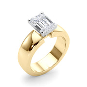 Enchanted Solitaires Round Diamond Engagement Ring in 10K/14K gold and platinum with certified lab-grown or natural diamonds