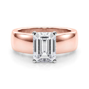 Enchanted Solitaires Round Diamond Engagement Ring in 10K/14K gold and platinum with certified lab-grown or natural diamonds