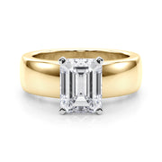 Enchanted Solitaires Round Diamond Engagement Ring in 10K/14K gold and platinum with certified lab-grown or natural diamonds