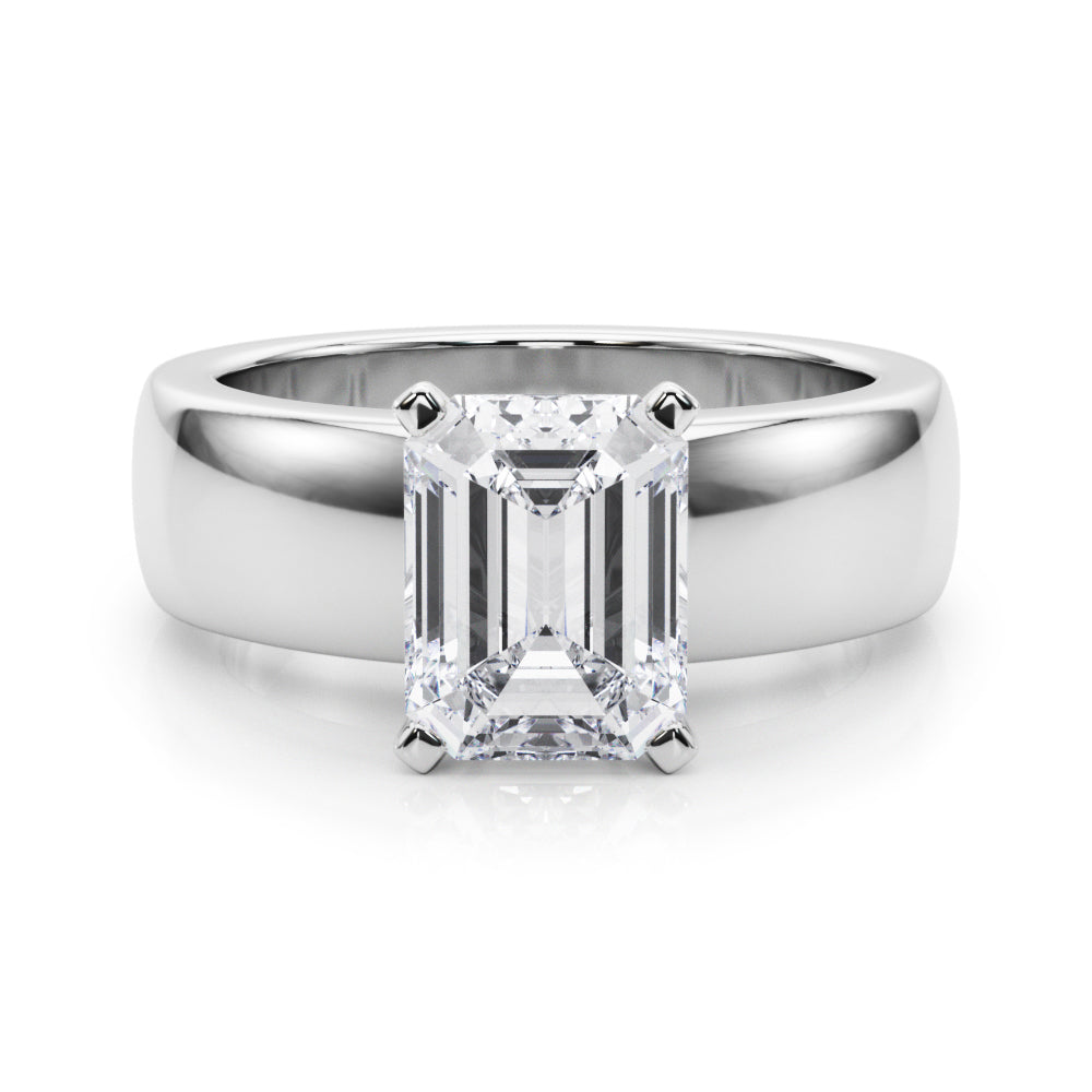 Enchanted Solitaires Round Diamond Engagement Ring in 10K/14K gold and platinum with certified lab-grown or natural diamonds
