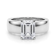 Enchanted Solitaires Round Diamond Engagement Ring in 10K/14K gold and platinum with certified lab-grown or natural diamonds
