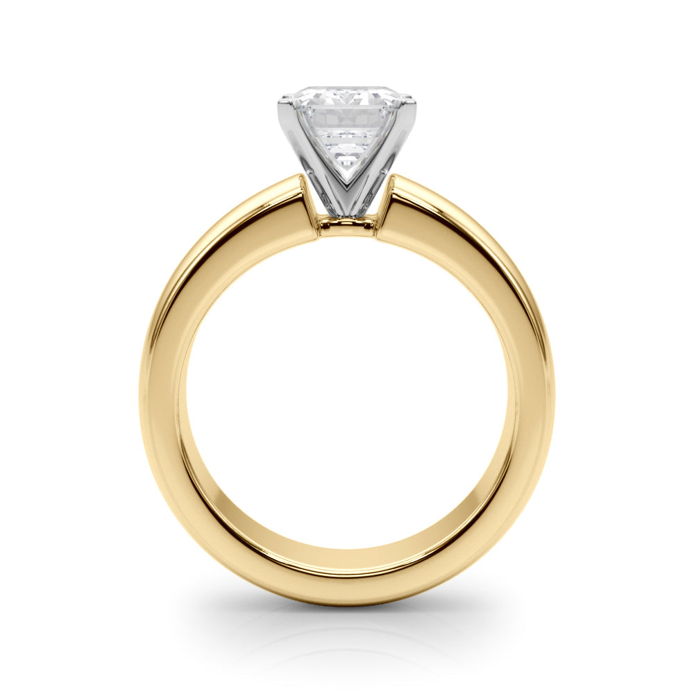 Enchanted Solitaires Round Diamond Engagement Ring in 10K/14K gold and platinum with certified lab-grown or natural diamonds
