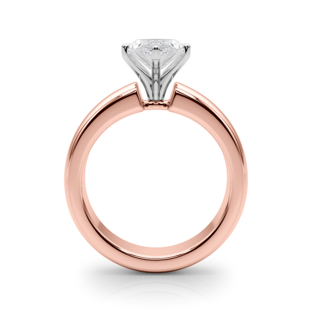 Enchanted Solitaires Round Diamond Engagement Ring in 10K/14K gold and platinum with certified lab-grown or natural diamonds