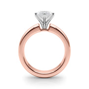Enchanted Solitaires Round Diamond Engagement Ring in 10K/14K gold and platinum with certified lab-grown or natural diamonds