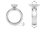 Enchanted Solitaires Round Diamond Engagement Ring in 10K/14K gold and platinum with certified lab-grown or natural diamonds