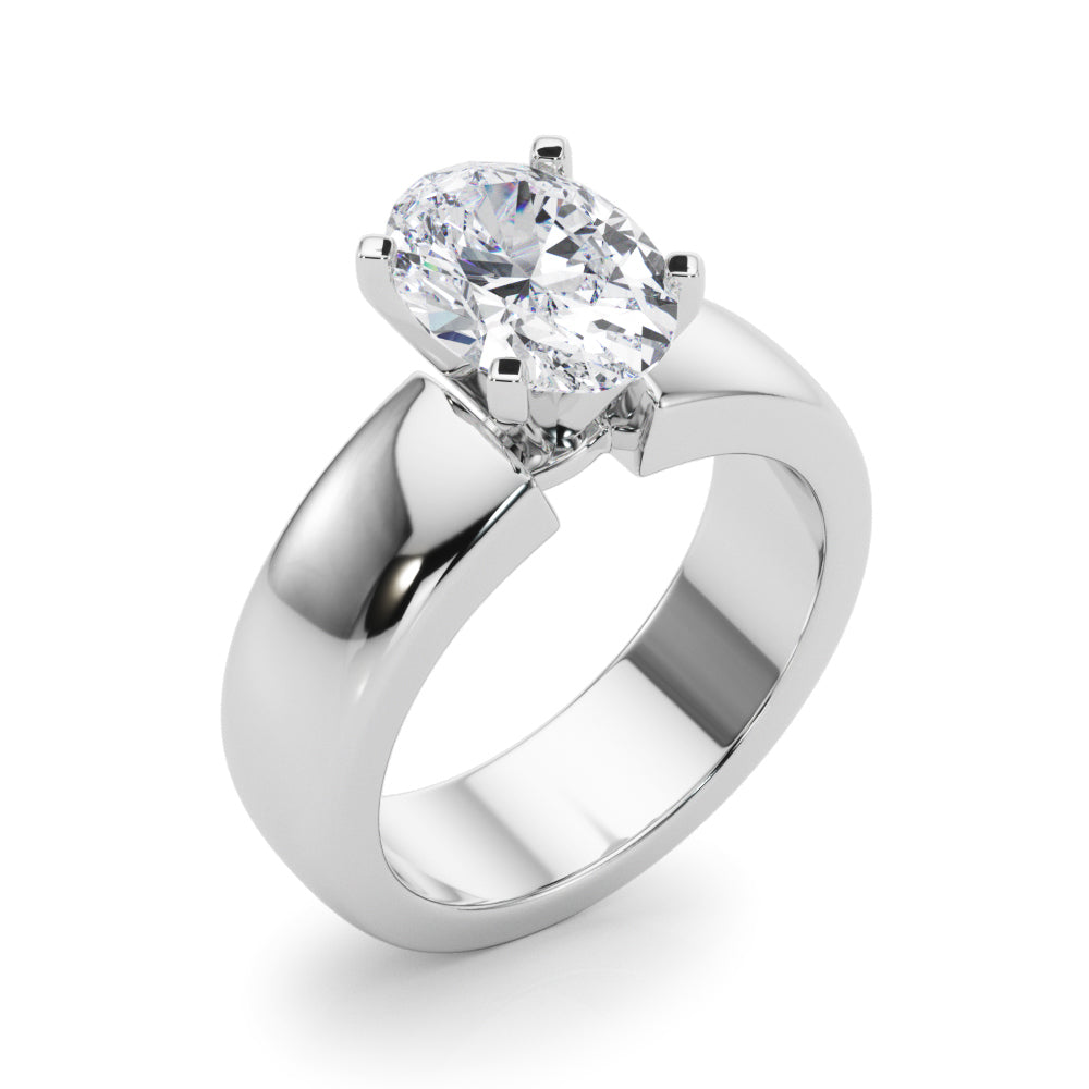 Enchanted Solitaires Round Diamond Engagement Ring in 10K/14K gold and platinum with certified lab-grown or natural diamonds