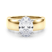 Enchanted Solitaires Round Diamond Engagement Ring in 10K/14K gold and platinum with certified lab-grown or natural diamonds