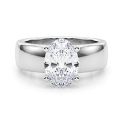 Enchanted Solitaires Round Diamond Engagement Ring in 10K/14K gold and platinum with certified lab-grown or natural diamonds