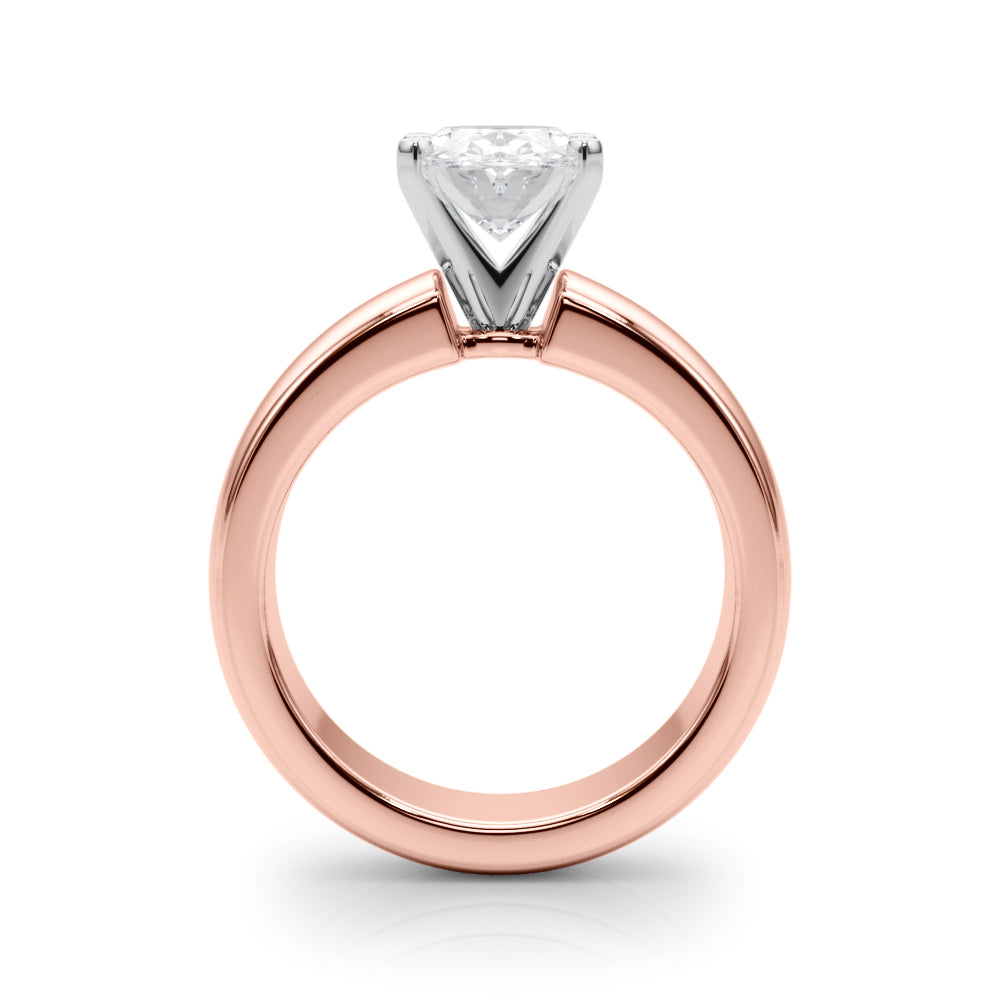Enchanted Solitaires Round Diamond Engagement Ring in 10K/14K gold and platinum with certified lab-grown or natural diamonds