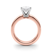 Enchanted Solitaires Round Diamond Engagement Ring in 10K/14K gold and platinum with certified lab-grown or natural diamonds