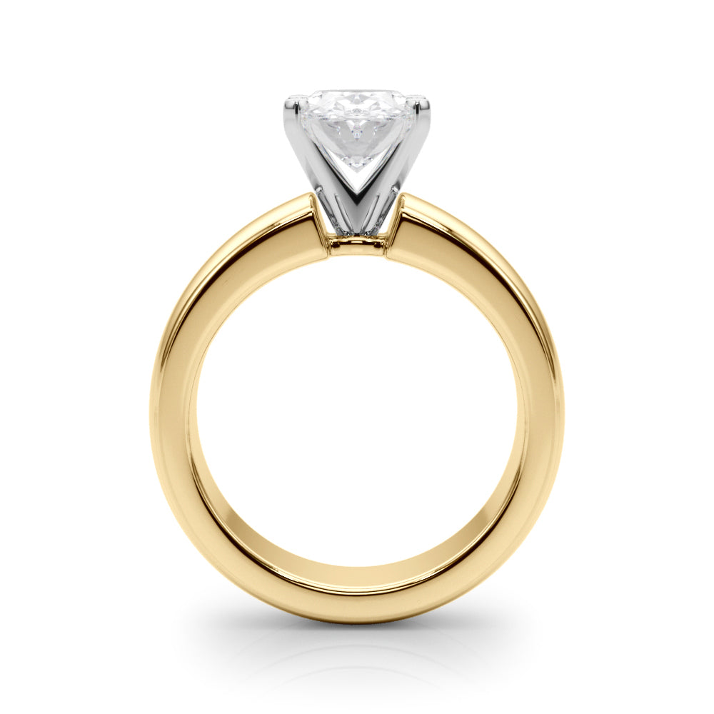 Enchanted Solitaires Round Diamond Engagement Ring in 10K/14K gold and platinum with certified lab-grown or natural diamonds